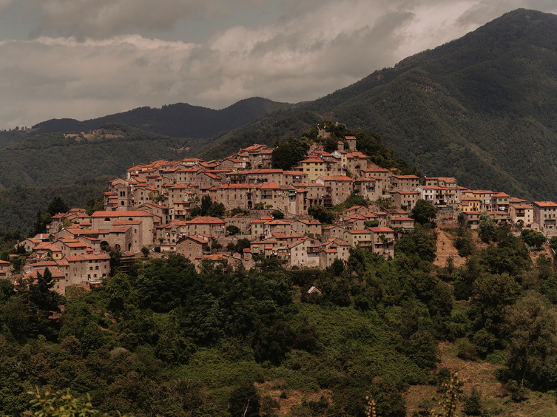 Blick auf die Stadt Toskana